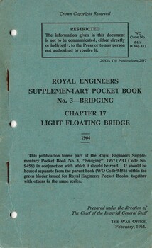 Royal Engineers Supplementary Pocket Book: No. 3 - Bridging: Chapter 17: Light Floating Bridge