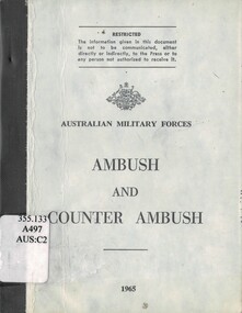 Australian Military Forces: Ambush And Counter Ambush 1965