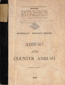 Australian Military Forces: Ambush And Counter Ambush 1965