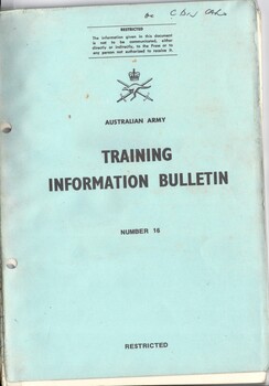 Australian Army: Training Information Bulletin, Number 16