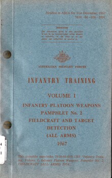 Infantry Training, Volume 1, Infantry Platoon Weapons, Pamphlet No. 2: Fieldcraft And Target Detection 