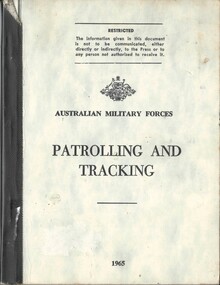 Australian Military Forces: Patrolling And Tracking 1965