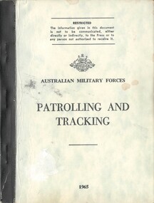 Australian Military Forces: Patrolling And Tracking 1965