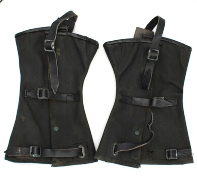 A pair of leather gaiters