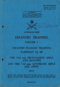 Infantry Training, Volume 1, Infantry Platoon Weapons, Pamphlet No. 3B: