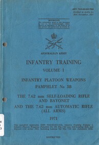 Infantry Training, Volume 1, Infantry Platoon Weapons, Pamphlet No. 3B