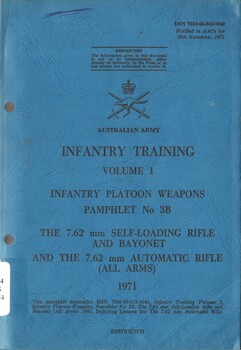 Infantry Training, Volume 1, Infantry Platoon Weapons, Pamphlet No. 3B