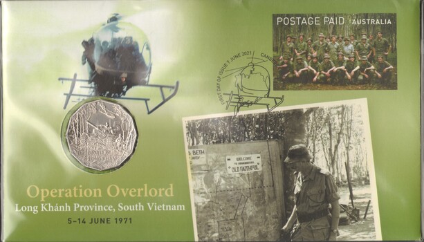 A commemorative coin. Operation Overlord. Long Khanh Province, South Vietnam 5 - 14 June 1971