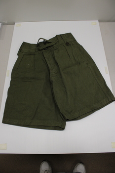 Standard army issue pair of khaki shorts