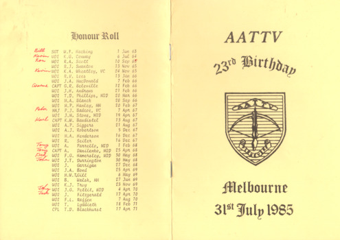 AATTV 23rd Birthday - Melbourne 31st July 1985