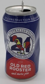 Beer can from 21 Construction squadron reunion 2024.