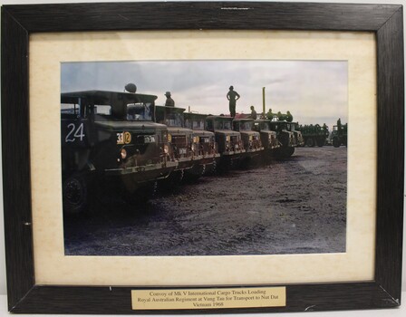 Convoy of MK V International Cargo Trucks Loading Royal Australian Regiment