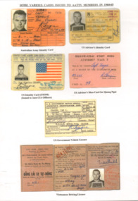Some Various Cards Issued To AATTV Members In 1964-65