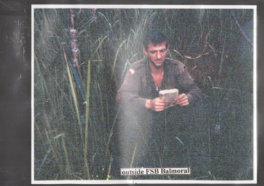 Photograph - Copied image, Soldier outside FSB Balmoral