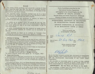 Certificate - Vaccination  Certificates
