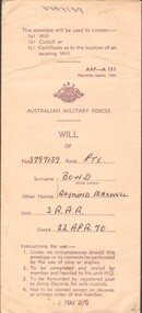 Document - Will and Envelope