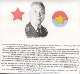 Memorabilia - Copied image: Quote about media, General Vo Nguyen Giap