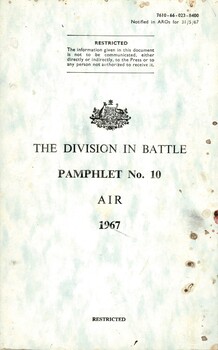 Australian Army: The Division In Battle, Pamphlet No. 10: Air, 1967