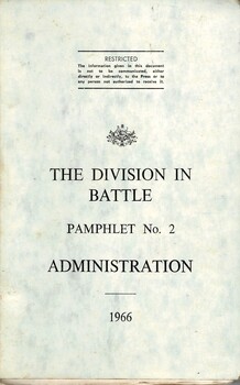 Australian Army: The Division In Battle: Pamphlet No. 2: Administration, 1966