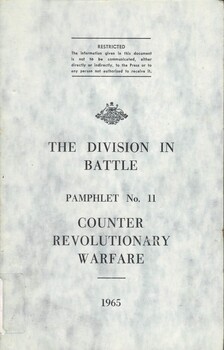 Australian Army: The Division In Battle, Pamphlet No. 11: Counter Revolutionary Warfare