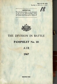 Australian Army: The Division In Battle, Pamphlet No. 10: Air, 1967