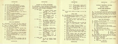 Jungle Training Centre, Battle Wing, Notes For Students