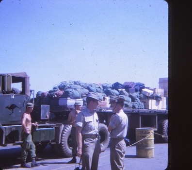 Luggage laden truck, Saigon airport 1969. 