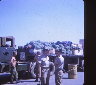 Luggage laden truck, Saigon airport 1969. 