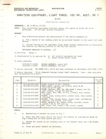 Australian Army: Howitzer Equipment, Light Towed, 105mm, Aust. No 1