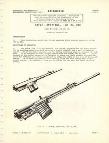 Australian Army: Rifle, Spotting, .50in, M8C