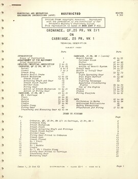 Australian Army: Ordnance, QF, 25 PR, MK 2/1 on Carriage, 25 PR, MK 1