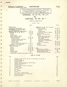 Australian Army: Ordnance, QF, 25 PR, MK 2/1 on Carriage, 25 PR, MK 1