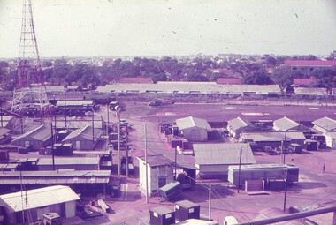 View from a roof of buildings on the compound.