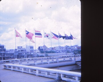 Flag station on roof.