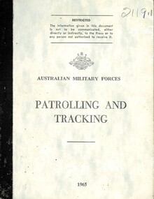 Australian Military Forces: Patrolling And Tracking