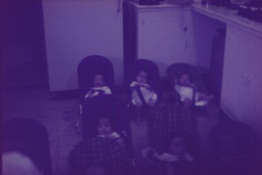 Babies in capsules awaiting needles.