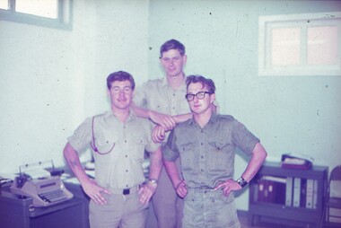 3 Privates posing for a photo