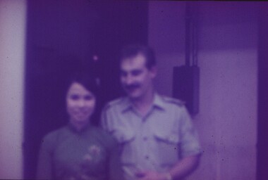 Cpl Sims posing with a female interpreter.