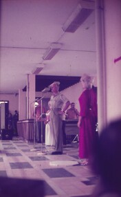 Soldier in front of microphone for Xmas Concert