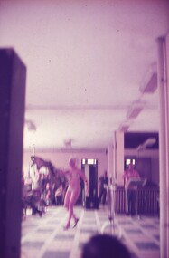 Blurred picture of female entertainer.