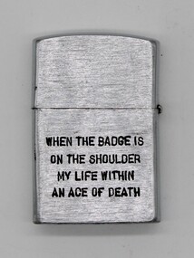Small silver zippo lighter