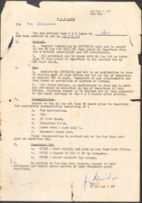 R & R Leave - Pte Alexander