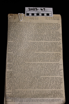 4 paper double sided extract from the Vietnam Courier.