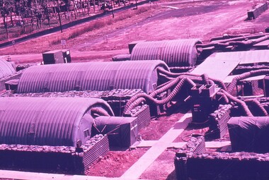 Generator and piping to maintain air to inflatable shelters