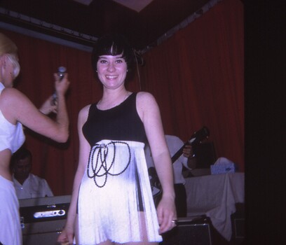 Female entertainer posing for photo.