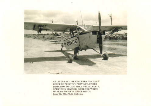 An l19 US FAC Aircraft used daily Recce of Phuoc Tuy Province