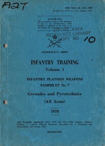 Infantry Training, Volume 1, Infantry Platoon Weapons
