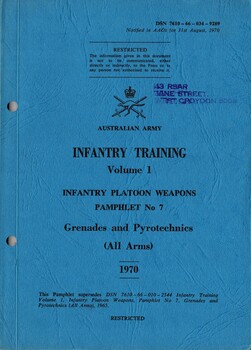 Infantry Training, Volume 1, Infantry Platoon Weapons