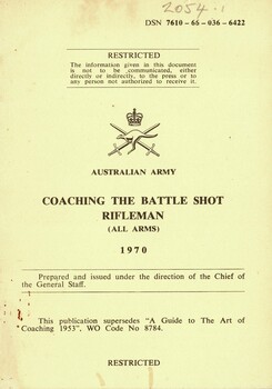 Australian Army: Coaching The Battle Shot Rifleman (All Arms) 1970