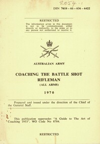 Australian Army: Coaching The Battle Shot Rifleman (All Arms) 1970